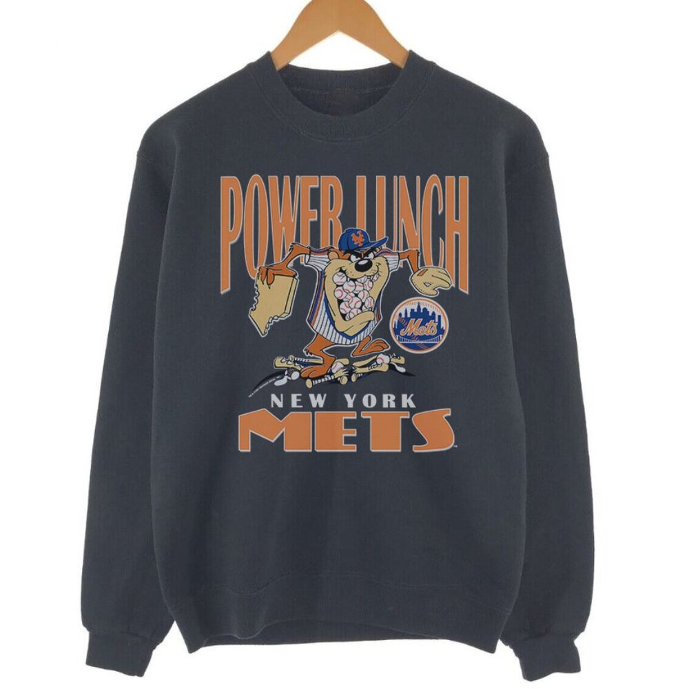 Power Lunch Taz NY Mets Sweatshirt Collection, New York Mets Baseball Club Shirt